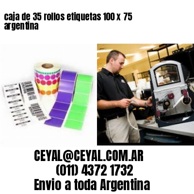 caja de 35 rollos etiquetas 100 x 75 argentina
