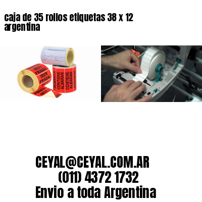 caja de 35 rollos etiquetas 38 x 12 argentina