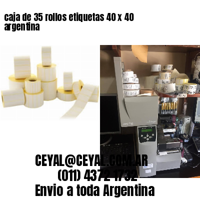 caja de 35 rollos etiquetas 40 x 40 argentina