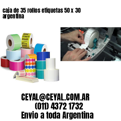 caja de 35 rollos etiquetas 50 x 30 argentina