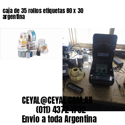 caja de 35 rollos etiquetas 80 x 30 argentina