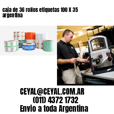caja de 36 rollos etiquetas 100 X 35 argentina