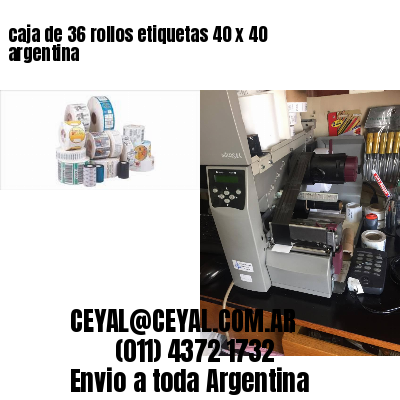 caja de 36 rollos etiquetas 40 x 40 argentina