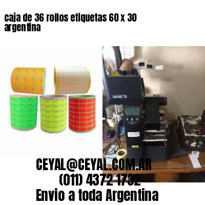 caja de 36 rollos etiquetas 60 x 30 argentina
