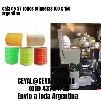caja de 37 rollos etiquetas 100 x 150 argentina