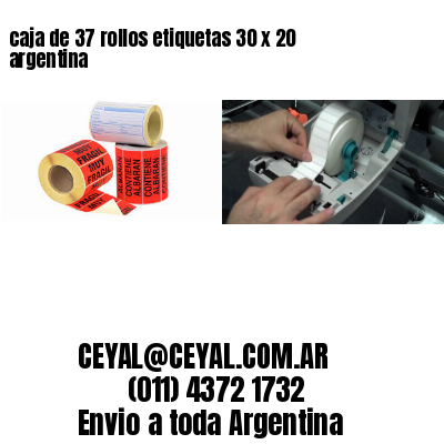 caja de 37 rollos etiquetas 30 x 20 argentina