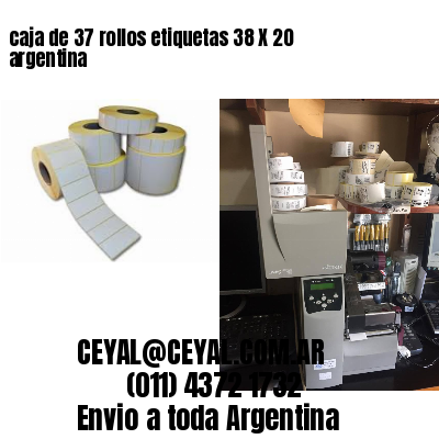 caja de 37 rollos etiquetas 38 X 20 argentina