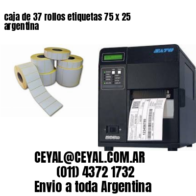 caja de 37 rollos etiquetas 75 x 25 argentina