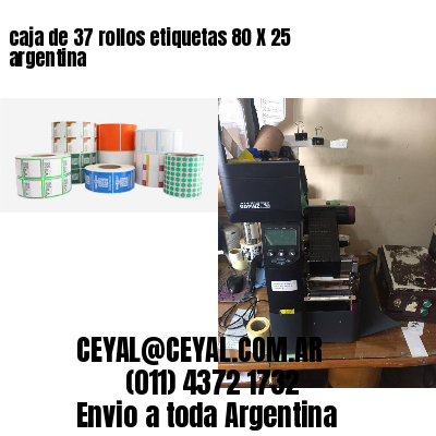 caja de 37 rollos etiquetas 80 X 25 argentina