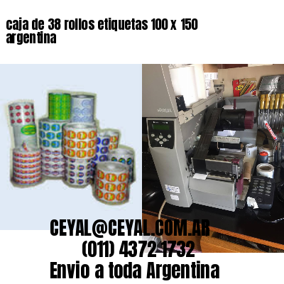caja de 38 rollos etiquetas 100 x 150 argentina