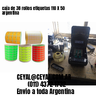 caja de 38 rollos etiquetas 110 X 50 argentina