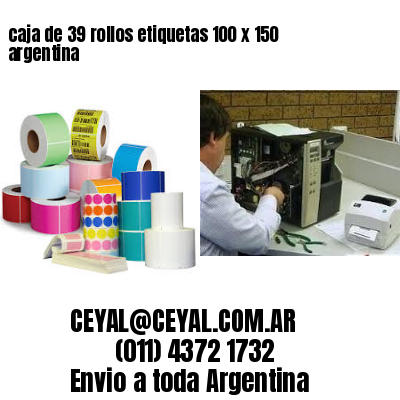 caja de 39 rollos etiquetas 100 x 150 argentina