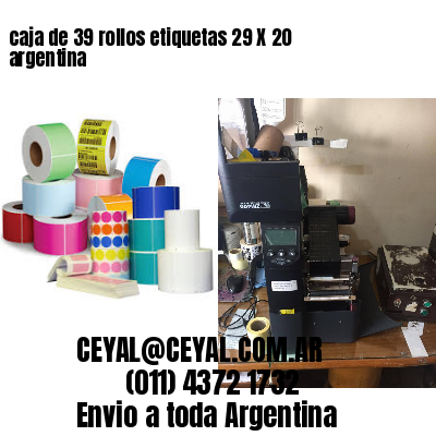 caja de 39 rollos etiquetas 29 X 20 argentina
