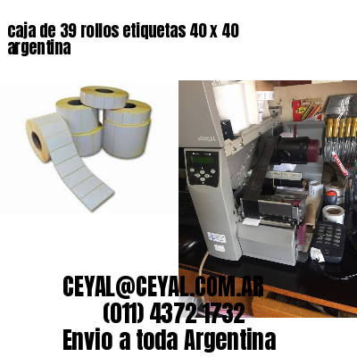caja de 39 rollos etiquetas 40 x 40 argentina
