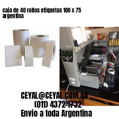 caja de 40 rollos etiquetas 100 x 75 argentina