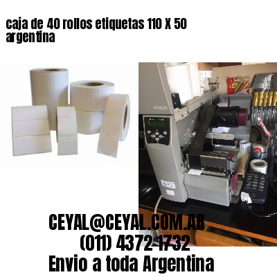 caja de 40 rollos etiquetas 110 X 50 argentina