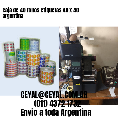 caja de 40 rollos etiquetas 40 x 40 argentina