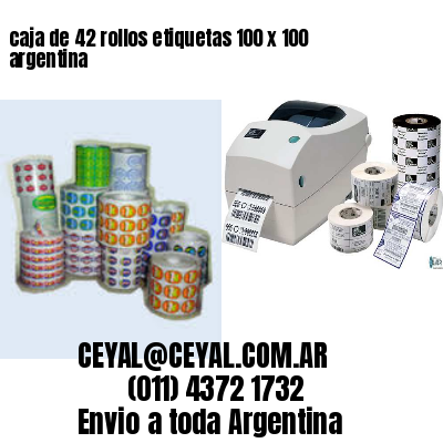 caja de 42 rollos etiquetas 100 x 100 argentina