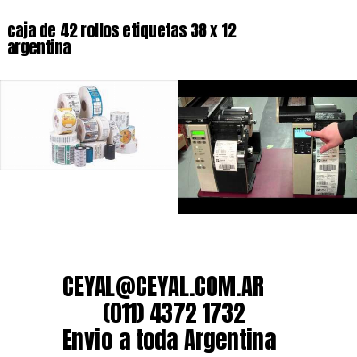 caja de 42 rollos etiquetas 38 x 12 argentina