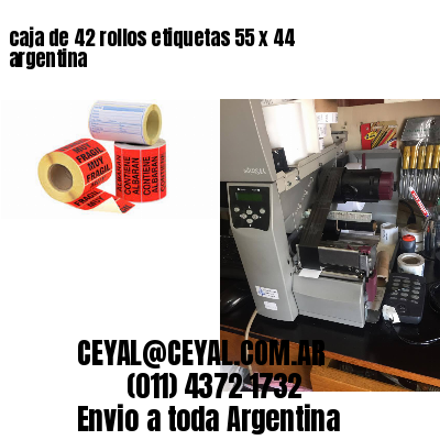 caja de 42 rollos etiquetas 55 x 44 argentina