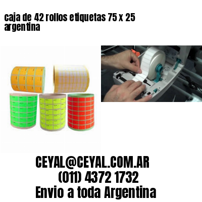 caja de 42 rollos etiquetas 75 x 25 argentina