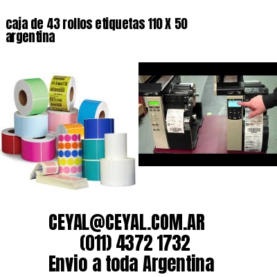 caja de 43 rollos etiquetas 110 X 50 argentina
