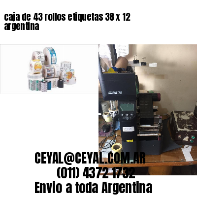 caja de 43 rollos etiquetas 38 x 12 argentina