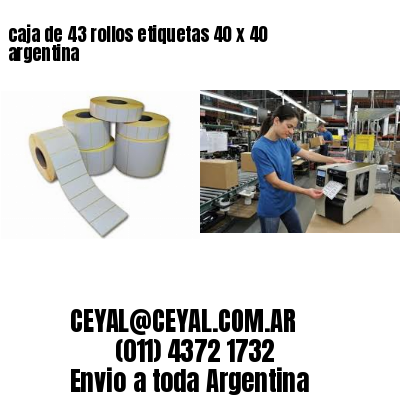 caja de 43 rollos etiquetas 40 x 40 argentina