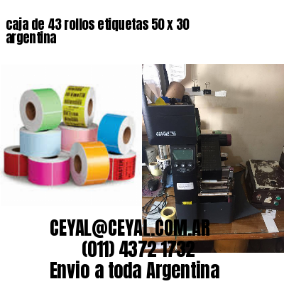 caja de 43 rollos etiquetas 50 x 30 argentina