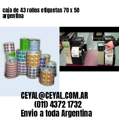 caja de 43 rollos etiquetas 70 x 50 argentina