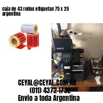 caja de 43 rollos etiquetas 75 x 25 argentina
