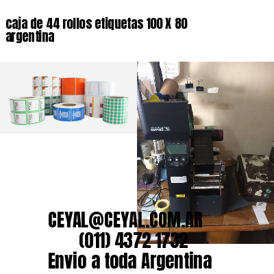 caja de 44 rollos etiquetas 100 X 80 argentina