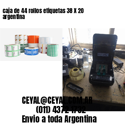 caja de 44 rollos etiquetas 38 X 20 argentina