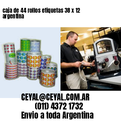 caja de 44 rollos etiquetas 38 x 12 argentina
