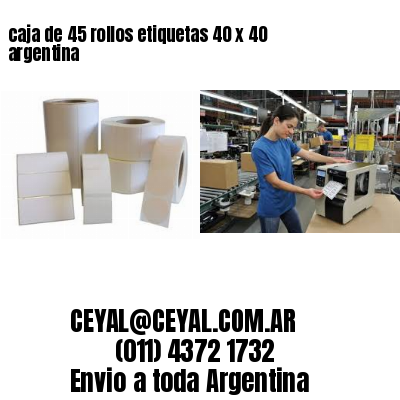 caja de 45 rollos etiquetas 40 x 40 argentina