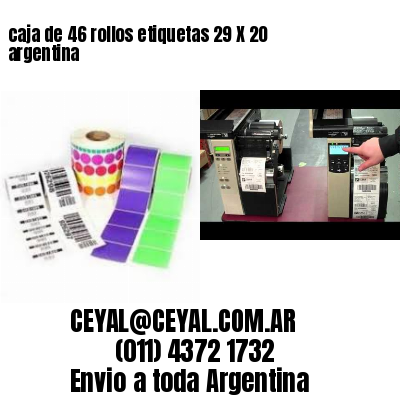 caja de 46 rollos etiquetas 29 X 20 argentina