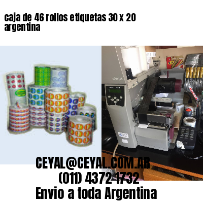 caja de 46 rollos etiquetas 30 x 20 argentina