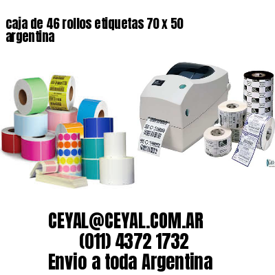 caja de 46 rollos etiquetas 70 x 50 argentina