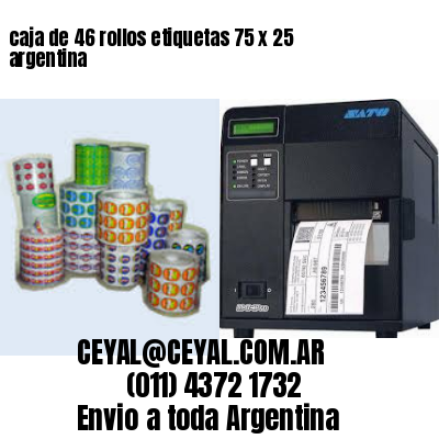 caja de 46 rollos etiquetas 75 x 25 argentina