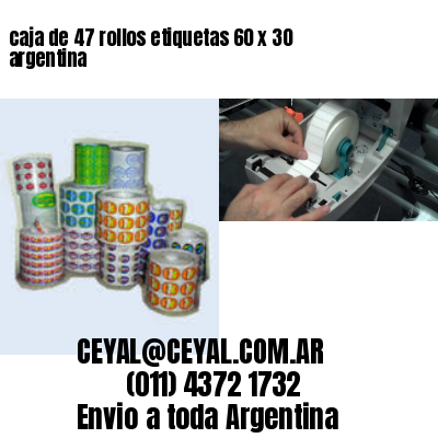 caja de 47 rollos etiquetas 60 x 30 argentina