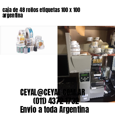 caja de 48 rollos etiquetas 100 x 100 argentina