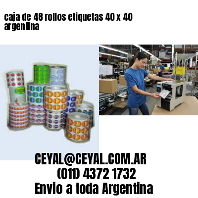 caja de 48 rollos etiquetas 40 x 40 argentina
