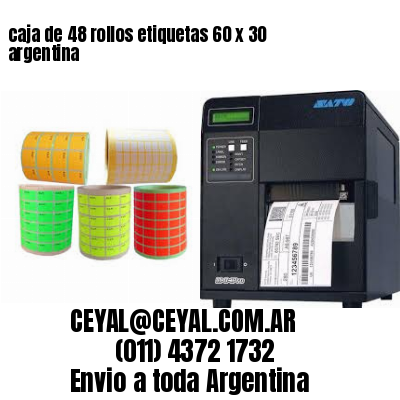 caja de 48 rollos etiquetas 60 x 30 argentina