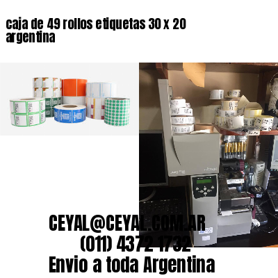 caja de 49 rollos etiquetas 30 x 20 argentina