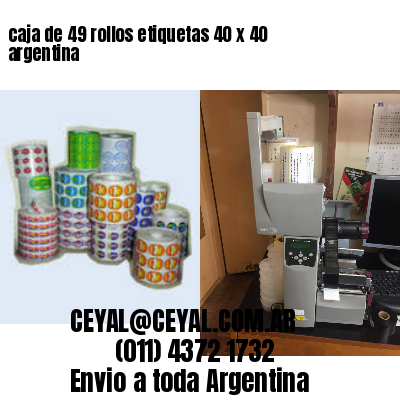 caja de 49 rollos etiquetas 40 x 40 argentina