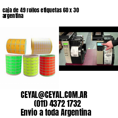 caja de 49 rollos etiquetas 60 x 30 argentina
