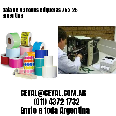 caja de 49 rollos etiquetas 75 x 25 argentina