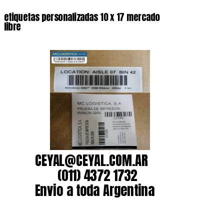 etiquetas personalizadas 10 x 17 mercado libre