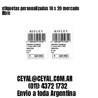 etiquetas personalizadas 10 x 20 mercado libre