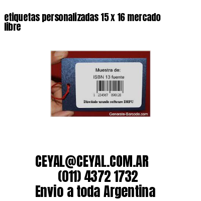 etiquetas personalizadas 15 x 16 mercado libre